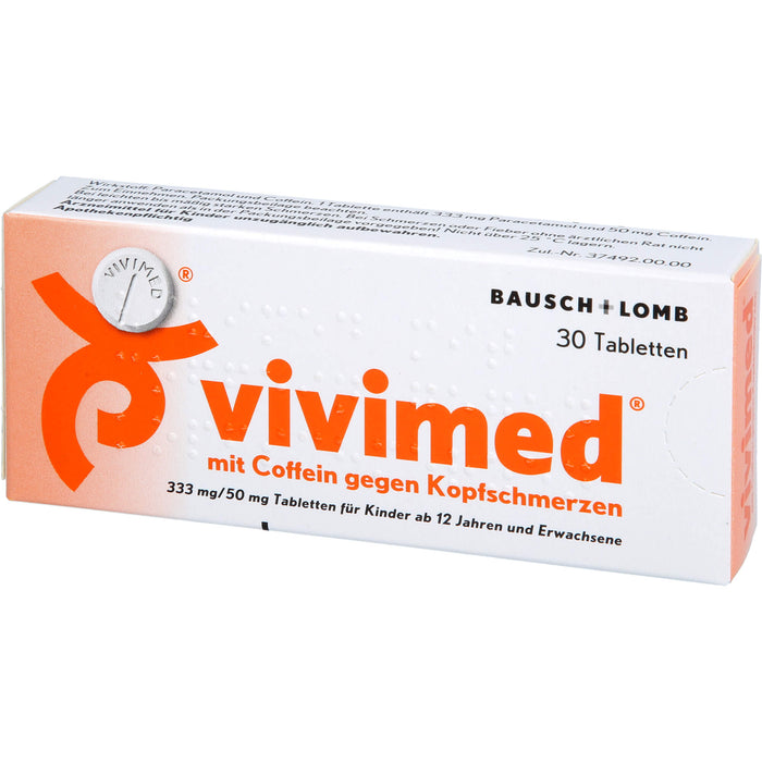 vivimed mit Coffein gegen Kopfschmerzen Tabletten, 30 pcs. Tablets