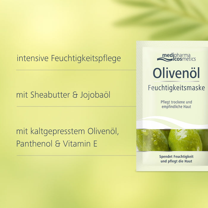 Medipharma Cosmetics Olivenöl Feuchtigkeitsmaske pflegt trockene und empfindliche Haut, 15 ml Masque facial