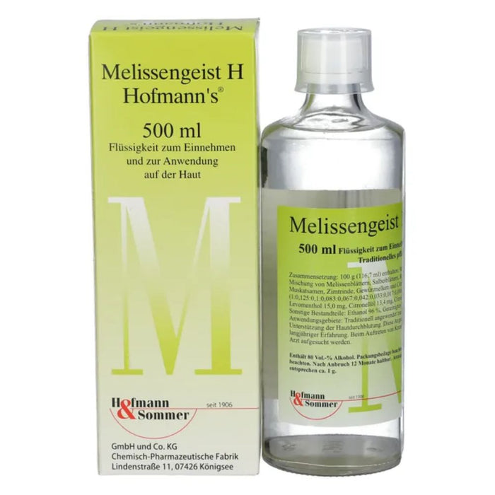 Melissengeist H Hofmann's Flüssigkeit zur Unterstützung der Verdauungsfunktion, 500 ml Lösung