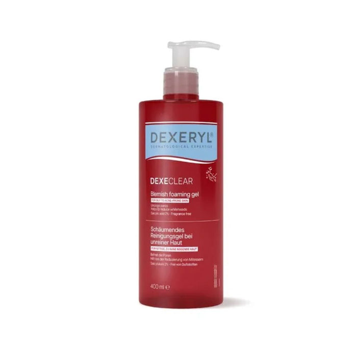 DEXECLEAR schäumendes Reinigungsgel bei unreiner Haut, 200 ml Gel