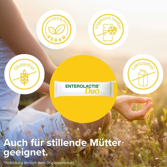 Enterolactis Duo - natürliche Versorgung der Darmflora und des Darmmikrobioms mit L. Casei DG & Inulin - laktosefrei & glutenfrei, 20 pc Sachets