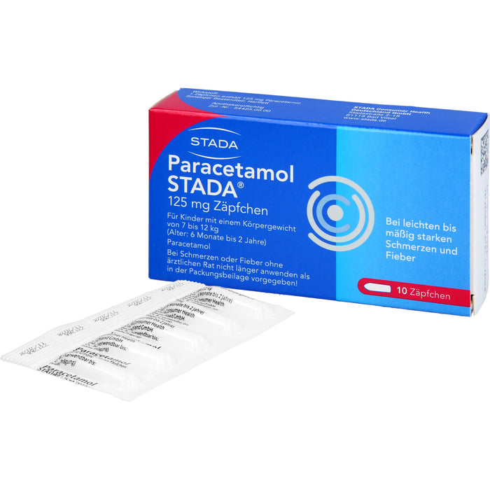 Paracetamol STADA 125 mg Zäpfchen, 10 pcs. Suppositories