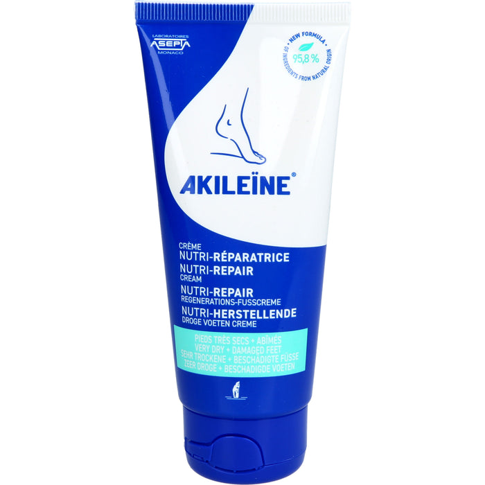 AKILEINE Nutri-Repair Regenerations-Fußcreme für sehr trockene Haut, 100 ml Crème