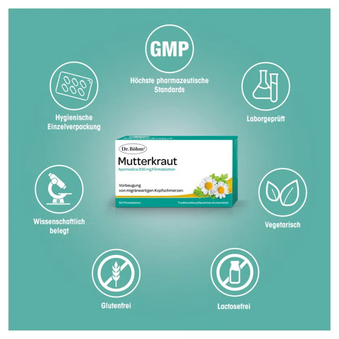 Dr. Böhm Mutterkraut Apomedica 200 mg, 60 St. Tabletten