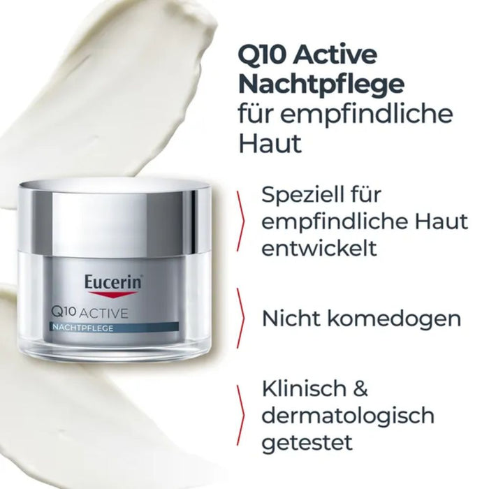 Eucerin Q10 Active Anti-Falten Nachtpflege Creme, 50 ml Crème