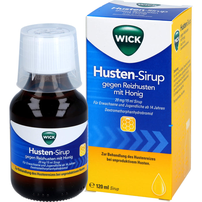 WICK Husten-Sirup gegen Reizhusten mit Honig, 120 ml Lösung