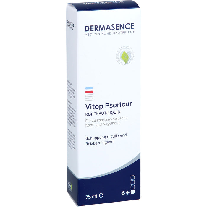 DERMASENCE Vitop Psoricur Kopfhaut-Liquid für zu Psoriais neigende Kopf-und Nagelhaut, 75 ml Lösung
