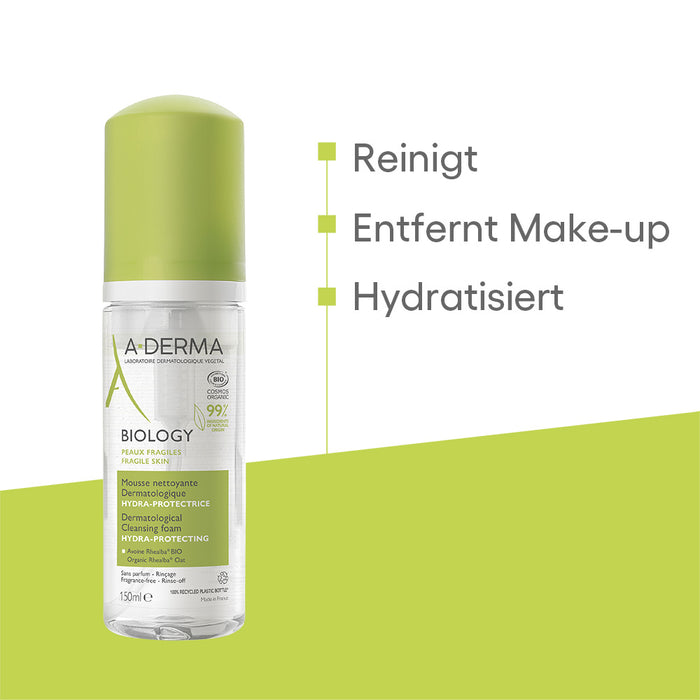 A-DERMA BIOLOGY Reinigungsschaum, 150 ml Mousse