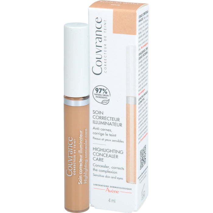 Avène Couvrance korrigierender Pflege-Concealer beige für empfindliche Haut, 4 ml Creme