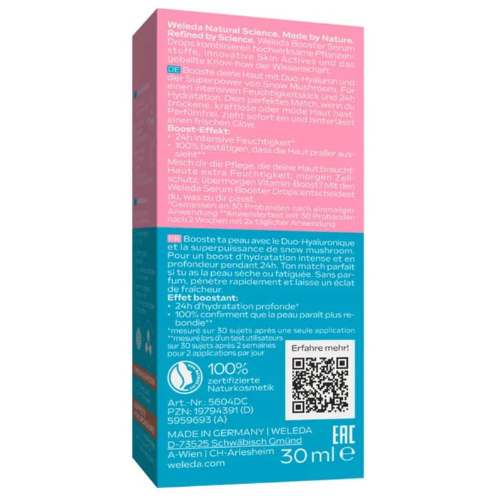 WELEDA Hyaluronic Moisture Serum Drops 24h Feuchtigkeit, 30 ml Lösung