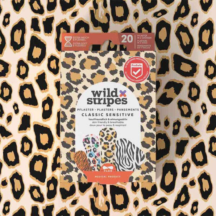 Wild Stripes Classic Sensitive Animal Pflaster, 20 pc Pansement