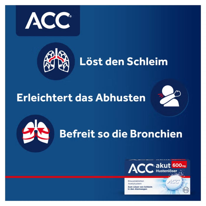 ACC akut 600 mg Hustenlöser Brausetabletten, 20 pc Tablettes