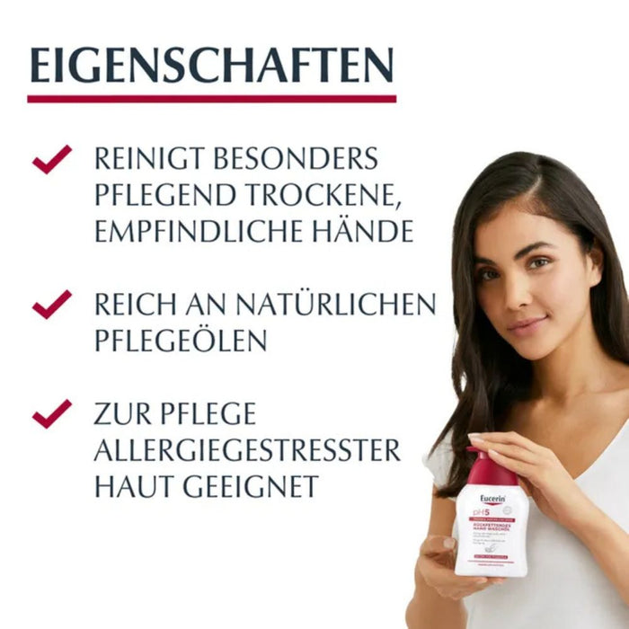 Eucerin pH5 Hand-Waschöl für empfindliche, trockene Haut, 250 ml Huile
