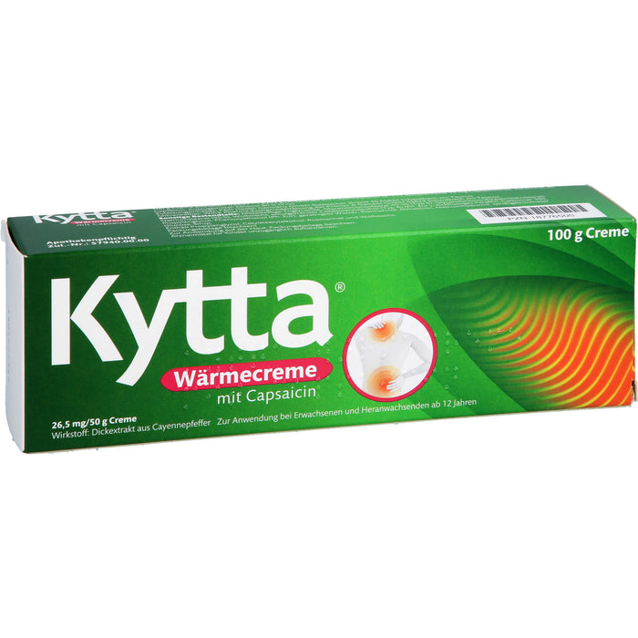 Kytta Wärmecreme mit Capsaicin gegen Muskelschmerzen & Verspannungen, 100 g Crème