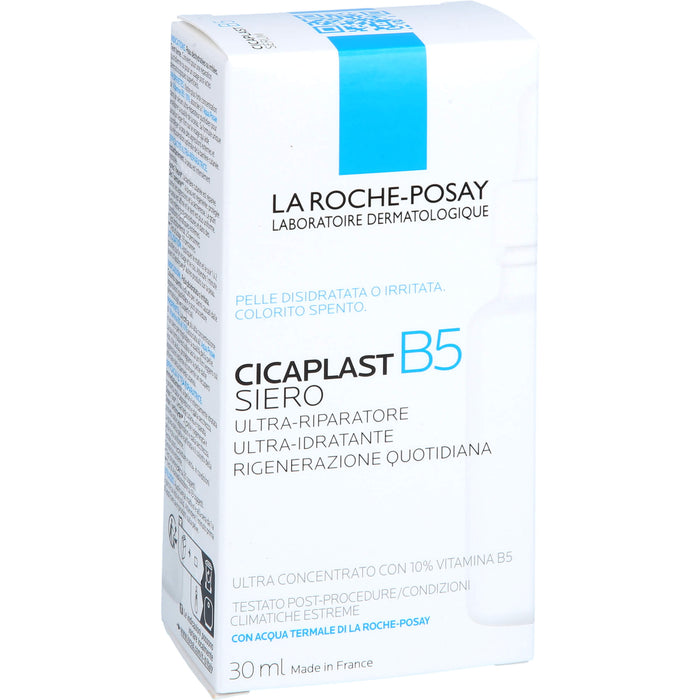 La Roche-Posay Cicaplast B5 Serum reparierendes und feuchtigkeitsspendendes Gesichtsserum mit 10 % Dexpanthenol, 30 ml Solution
