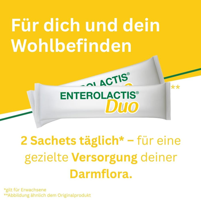 Enterolactis Duo - natürliche Versorgung der Darmflora und des Darmmikrobioms mit L. Casei DG & Inulin - laktosefrei & glutenfrei, 20 pc Sachets