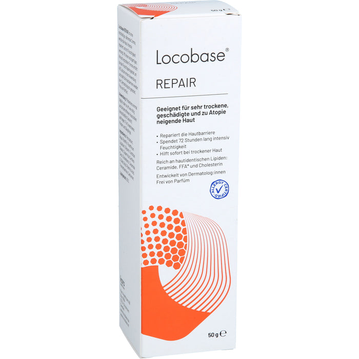 Locobase Repair Creme für sehr trockene, geschädigte, zu Atopie neigende Haut, 50 g Crème