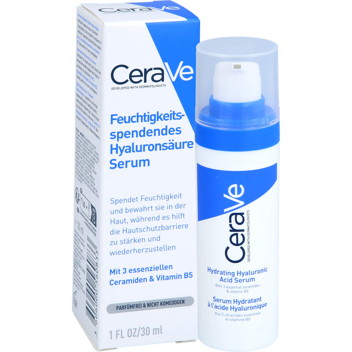 CeraVe feuchtigkeitsspendendes Hyaluronsäure Serum für trockene bis normale Haut, 30 ml Solution