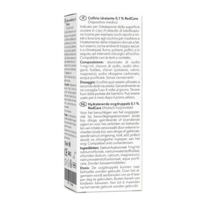 Redcare Augentropfen Collirio zur Befeuchtung der Augenoberfläche, 10 ml Lösung