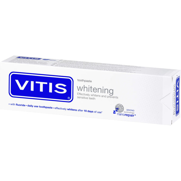 VITIS Whitening Zahnpasta hellt die Zähne effektiv auf und schützt den Zahnschmelz, 100 ml Dentifrice