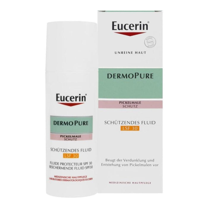 Eucerin Dermopure schützendes Fluid LSF 30 beugt der Verdunkelung von Pickelmalen und Unreinheiten vor, 50 ml Cream