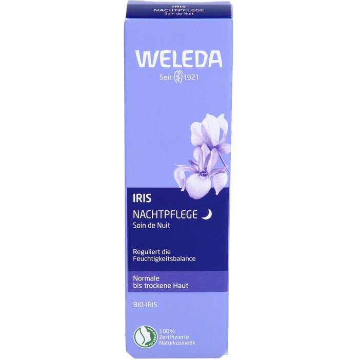 WELEDA Iris Nachtpflege  reguliert die Feuchtigkeitsbalance von normaler bis trockener Haut, 30 ml Creme