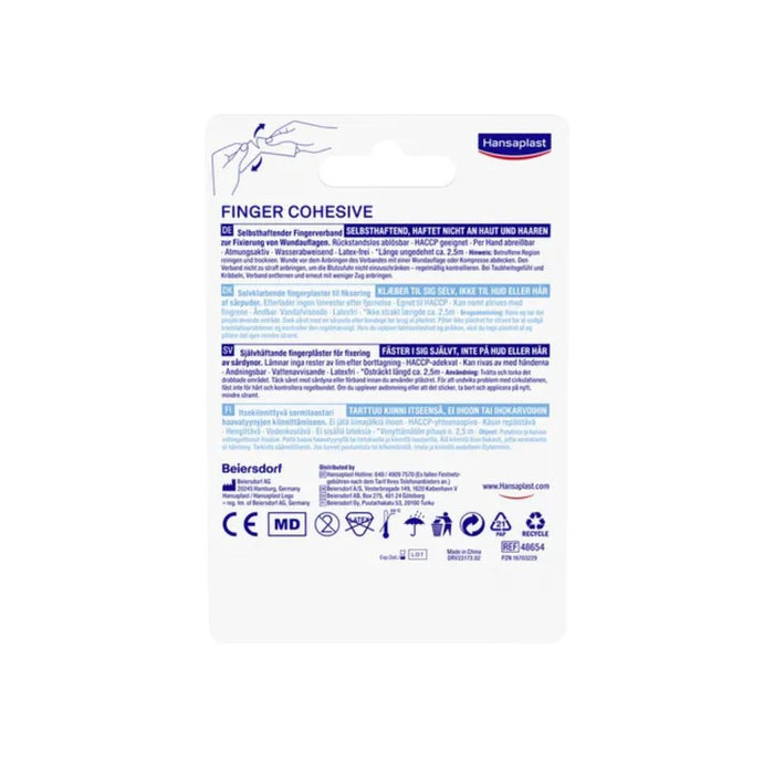Hansaplast Selbsthaft. Fingerverband blau 5mx2,5cm, 1 pcs. Patch