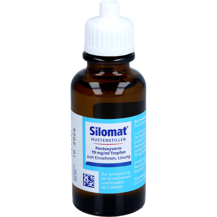 Silomat Hustenstiller Pentoxyverin 19 mg/ml Tropfen beruhigt trockenen Reizhusten, 30 ml Solution