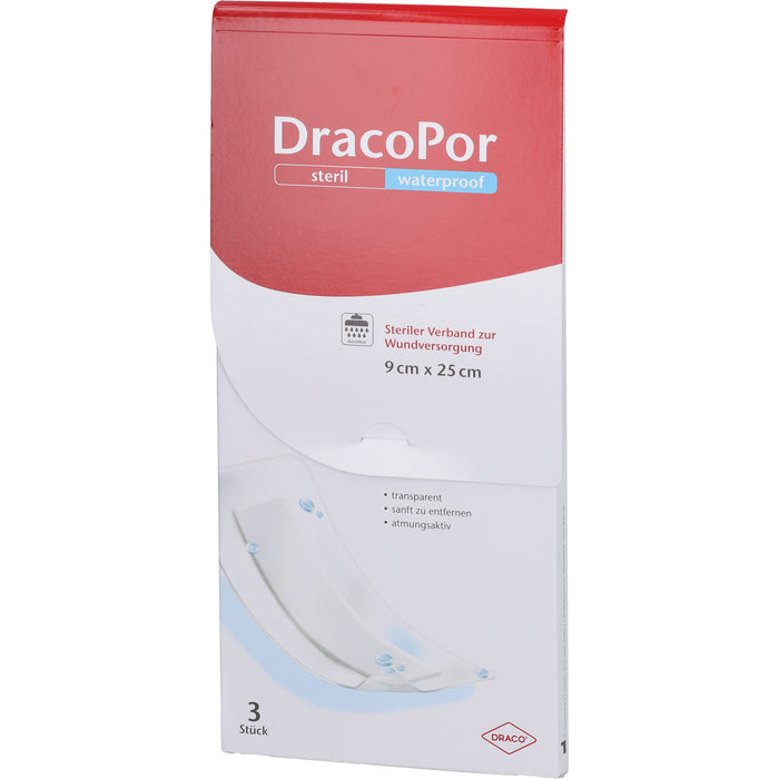 Dracopor Waterproof steriler Wundverband 9 cm x 25 cm, 1 St. Verbandzellstoff