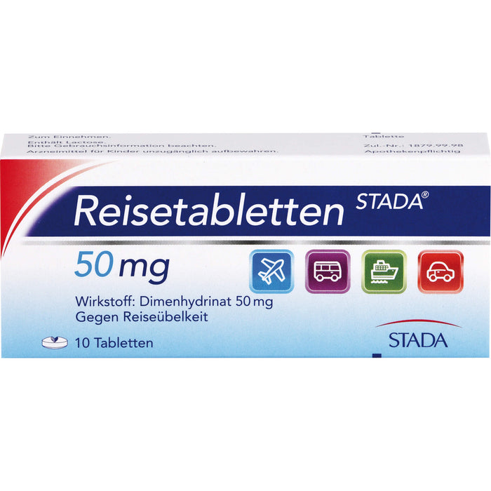 Reisetabletten STADA  50 mg, 10 pc Tablettes