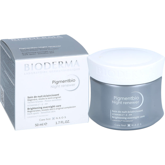 BIODERMA Pigmentbio Night Renewer aufhellende Nachtcreme für zu Pigmentflecken neigende Haut, 50 ml Crème
