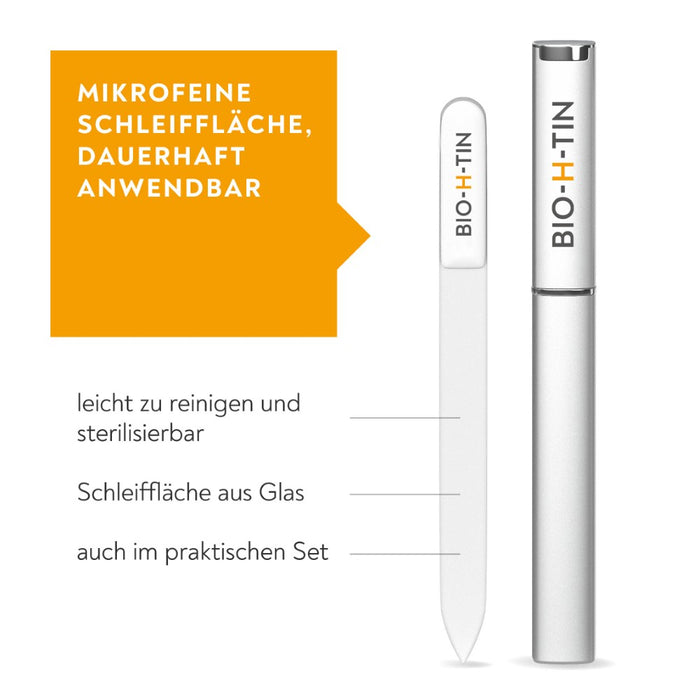 BIO-H-TIN Schonende Glas-Nagelfeile, 1 St. Feile