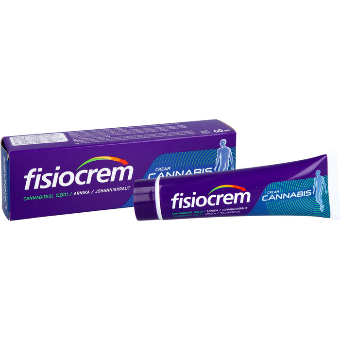 Fisiocrem Cream Cannabis beruhigt, entspannt und bringt der Haut Wohlbefinden und Linderung, 60 ml Crème