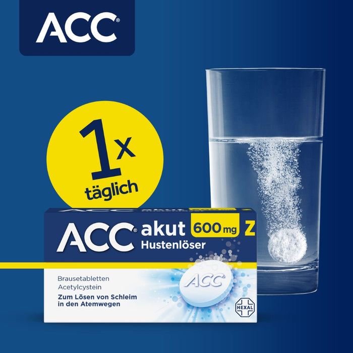 ACC akut 600 mg Z Hustenlöser Brausetabletten, 10 pc Tablettes