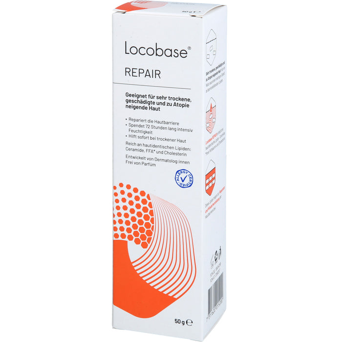 Locobase Repair Creme für sehr trockene, geschädigte, zu Atopie neigende Haut, 50 g Crème