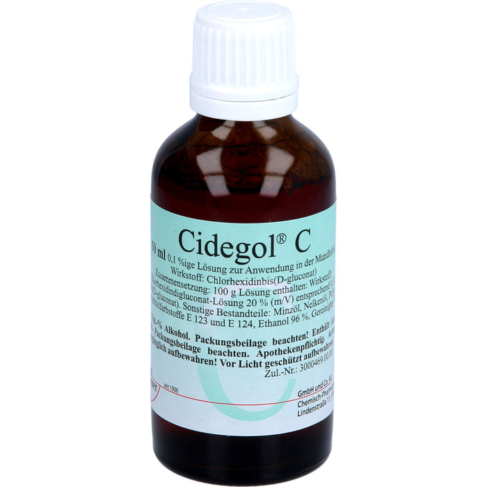 Hofmann & Sommer Cidegol C Lösung zur vorübergehenden Keimzahlverminderung im Mundraum, 50 ml Solution