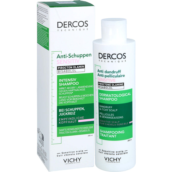DERCOS Anti-Schuppen Intensiv Shampoo für empfindliche Kopfhaut, 200 ml Shampoing