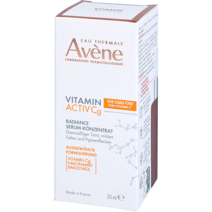 Avène Vitamin Activ Cg Radiance Serum-Konzentrat für ebenmäßigen Teint, milderrt Falten und Pigmentflecken, 30 ml Solution