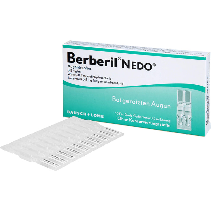 Berberil N EDO Augentropfen bei gereizten Augen, 10 pc Pipettes à dose unique