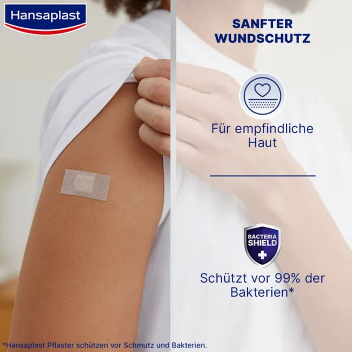 Hansaplast Soft Injektionspflaster 1,9 cm x 4 cm für empfindliche Haut, 100 St. Pflaster