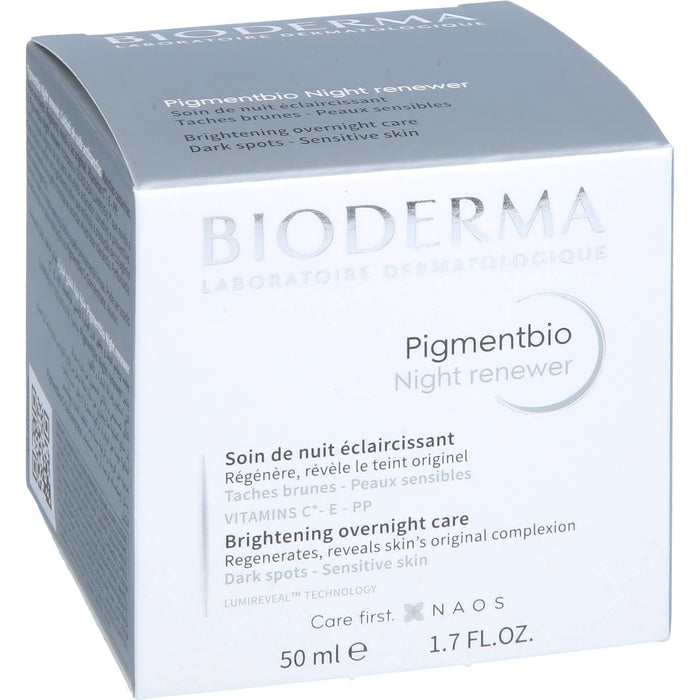 BIODERMA Pigmentbio Night Renewer aufhellende Nachtcreme für zu Pigmentflecken neigende Haut, 50 ml Crème