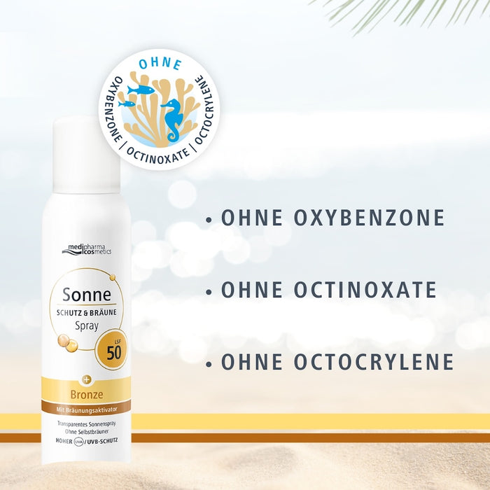 Medipharma Cosmetics Sonne Schutz & Bräune Bronze Spray LSF 50, 150 ml Lösung