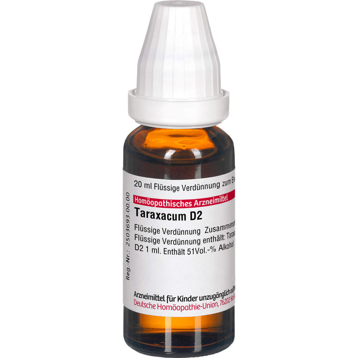 Taraxacum D2 DHU Dilution, 20 ml Solution