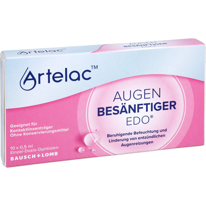 Artelac Augenbesänftiger EDO beruhigende Befeuchtung und Linderung von entzündlichen Augenreizungen, 10 pcs. Single-dose pipettes