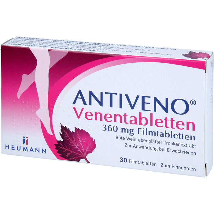 ANTIVENO Venentabletten 360 mg Filmtabletten bei Beinvenenerkrankungen, 30 pcs. Tablets