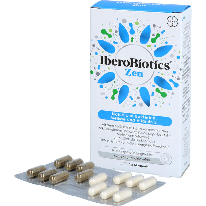 IberoBiotics Zen Kapseln für ein gutes Bauchgefühl in stressigen Zeiten, 14 pcs. Daily portions