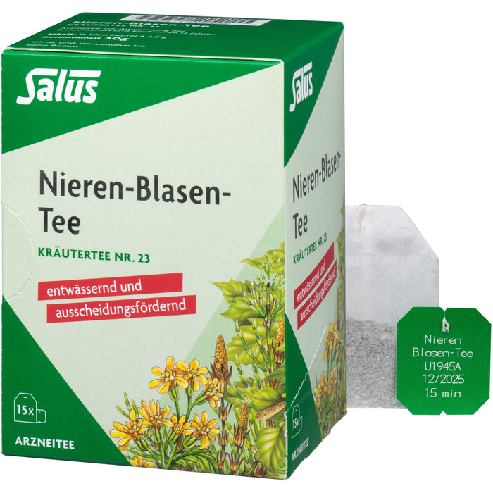 Salus Nieren-Blasen-Tee Nr. 23 zur Erhöhung der Harnmenge bei Katarrhen im Bereich von Niere und Blase, 15 pcs. Filter bag