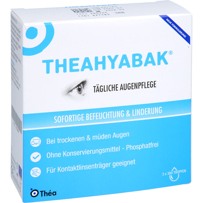 TheaHyabak Augentropfen zur täglichen Pflege bei trockenen Augen, 30 ml Solution