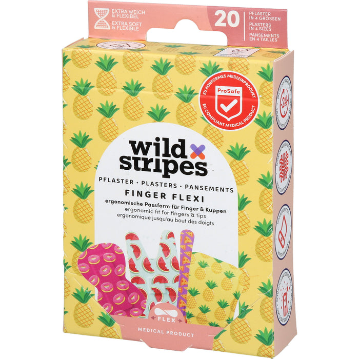 Wild Stripes Pflaster Finger Flexi Food, 20 St. Pflaster