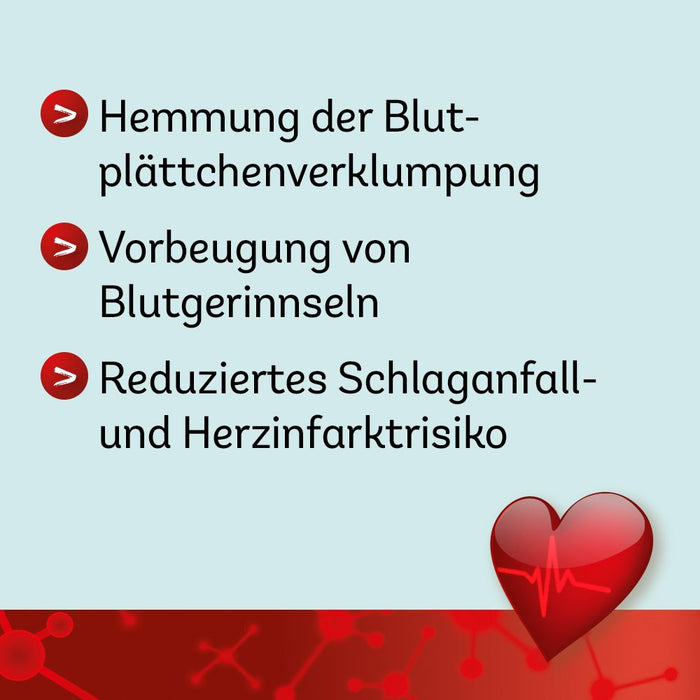 ASS Dexcel 100 mg Tabletten bei Herz-Kreislauf-Erkrankungen, 50 pc Tablettes